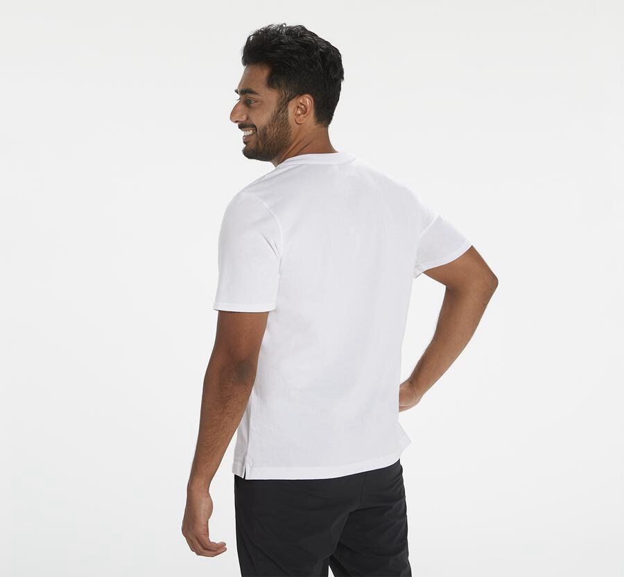 Hoka Australia One One Brand - Mens Tee White - PKAEC-8149